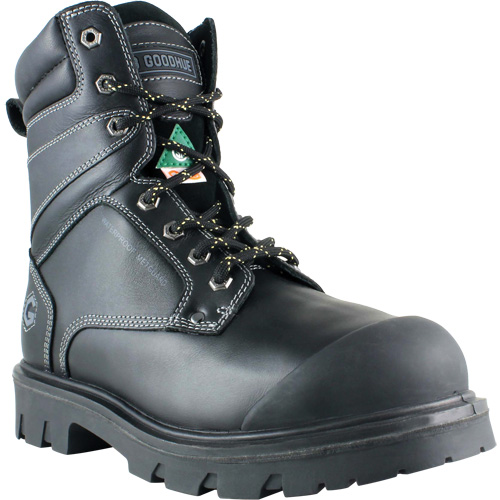 Boomerang Work Boots, Leather, Steel Toe, Size 7, Impermeable Cintas
