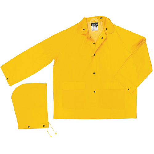 Imperm&eacute;able de s&eacute;rie classique avec capuchon amovible, Polyester/PVC, 5T-Grand, Jaune Cintas