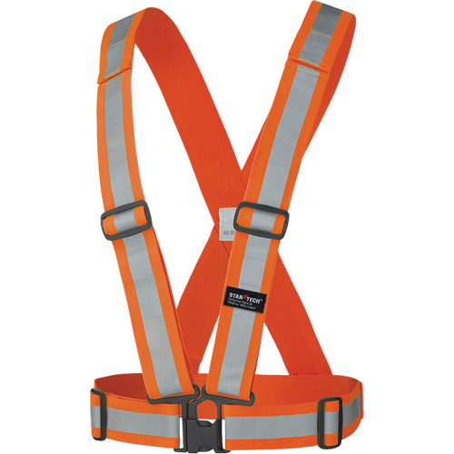 5591 Bretelle de s&eacute;curit&eacute; de ajustable, Orange haute visibilit&eacute;, Couleur r&eacute;fl&eacute;chissante Argent, Taille unique Cintas
