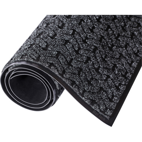 Tapis d'accueil Performance Tire-Track, Essuie-pieds/grattoir, 4' x 8' x 3/8", Charbon Cintas