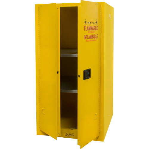Flammable Storage Cabinet, 60 gal., 2 Door, 34" W x 65" H x 34" D Cintas