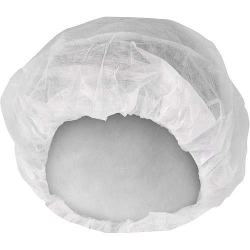 KleenGuard A10 Light-Duty Bouffant Caps, SMMMS, 21", White Cintas