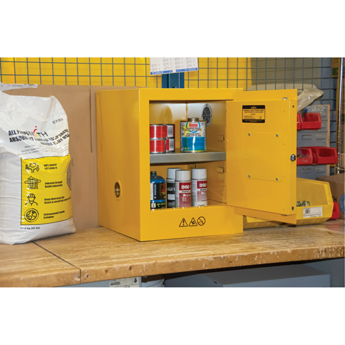 Flammable Storage Cabinet, 4 gal., 1 Door, 17" W x 22" H x 18" D Cintas