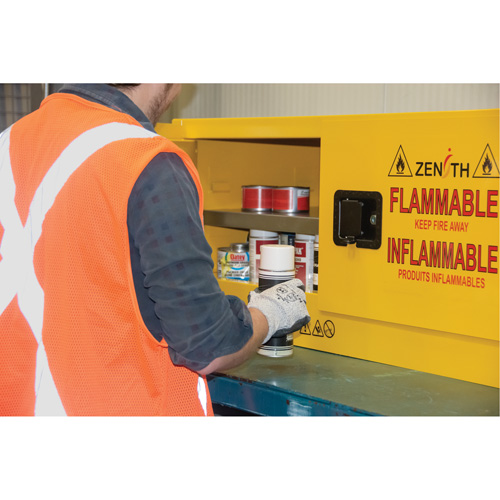 Flammable Storage Cabinet, 12 gal., 2 Door, 43" W x 18" H x 18" D Cintas