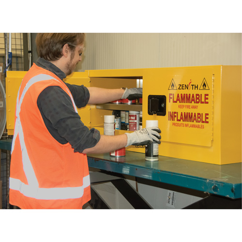 Flammable Storage Cabinet, 12 gal., 2 Door, 43" W x 18" H x 18" D Cintas