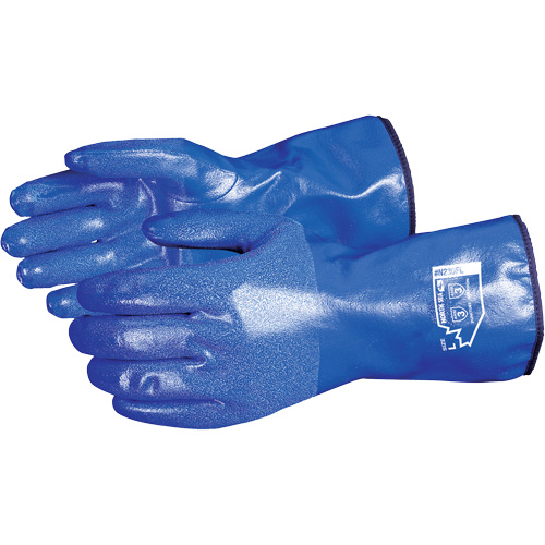 Gants r&eacute;sistants aux produits chimiques North Sea, Taille Petit, 11" lo, Nitrile, Doublure en Molleton, Gant de calibre hiver Cintas