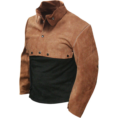 Plastron &agrave; manches en cuir de qualit&eacute; standard, 2T-Grand, Brun Cintas