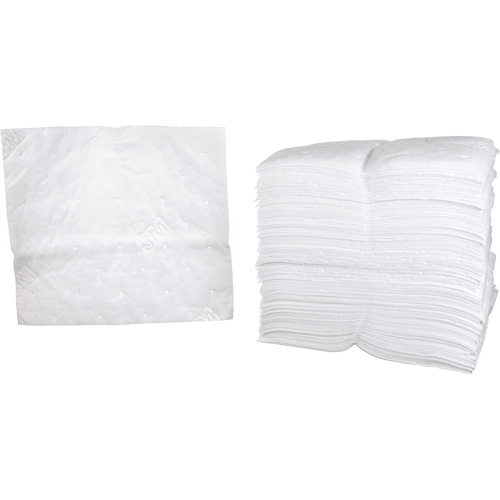 Petroleum Sorbent Pads, Oil Only, 19" x 17", 38.7 gal. Absorbancy Cintas