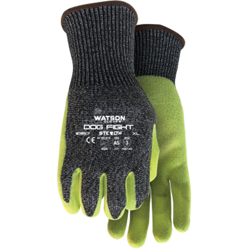 Gants r&eacute;sistant &agrave; la coupe Stealth Dog Fight, Taille Moyen, Rev&ecirc;tement Nitrile, Enveloppe en Fibre de verre/PEHP/Nylon/Acier inoxydable, ASTM ANSI niveau A5 Cintas