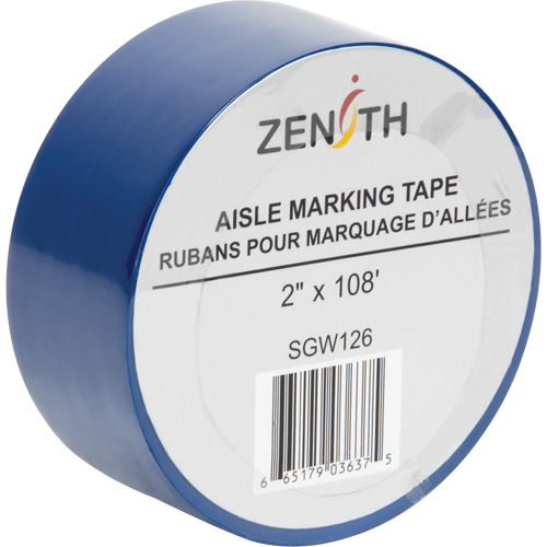 Aisle Marking Tape, 2" x 108', PVC, Blue Cintas