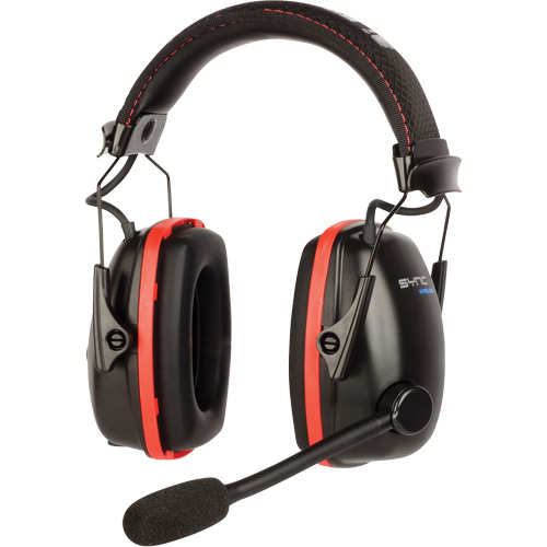 Wireless Hearing Protector Earmuffs with Bluetooth&reg; Audio, Headband Style, 25 dB Cintas