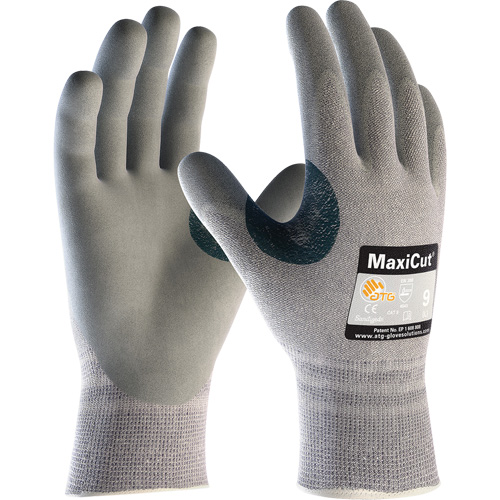 ATG MaxiCut&reg; 5 Seamless Knit Cut Resistant Gloves, Size X-Small, 13 Gauge, Foam Nitrile Coated, Dyneema&reg;/Nylon Shell, ASTM ANSI Level A4/EN 388 Level 4/EN 388 Level C Cintas