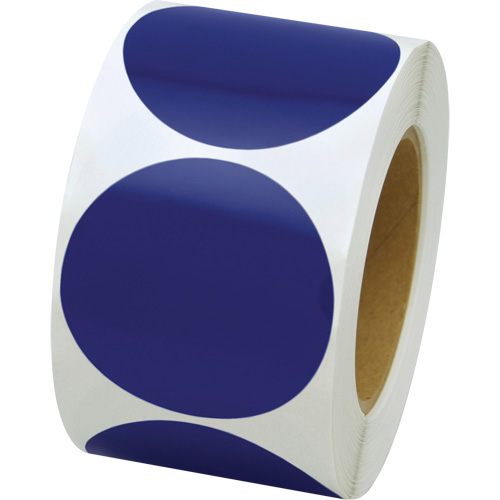 Coloured Marking Dots, Circle, 3" L x 3" W, Blue, Vinyl Cintas