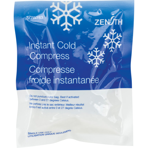 Instant Compress, Cold, Single Use, 5" x 6" Cintas