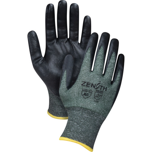 Gants l&eacute;gers et haute dext&eacute;rit&eacute; r&eacute;sistants &agrave; la coupe, Taille Moyen, Calibre 18, Rev&ecirc;tement Mousse de nitrile, Enveloppe en Nylon/PEHP/Spandex, ASTM ANSI niveau A5 Cintas