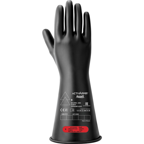 Gants isolants &eacute;lectriques, ASTM classe 0, Taille 10, 11" lo Cintas