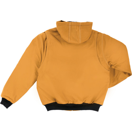 Blouson d'aviateur en toile lourde avec capuchon, Hommes, Petit, Brun Cintas