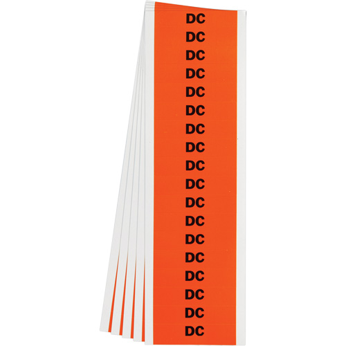 &eacute;tiquette de tension pour conduit  DC , 1/2" x 2-1/4", &eacute;toffe/Vinyle, Anglais Cintas