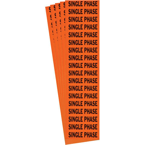 &eacute;tiquette de tension pour conduit  Single Phase , 1/2" x 2-1/4", &eacute;toffe/Vinyle, Anglais Cintas