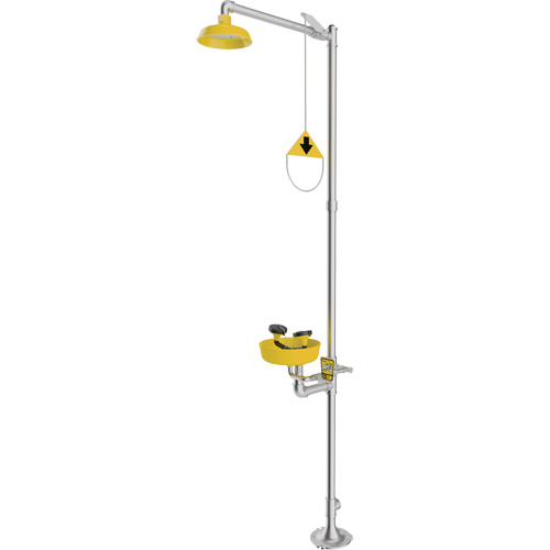Douche durgence et douche oculaire combin&eacute;es, Socle Cintas