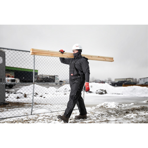 Salopette GridIron courte avec fermeture &agrave; glissi&egrave;re jusqu'&agrave; la cuisse, Hommes, 2T-Grand, Noir Cintas