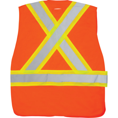 Veste d'arpenteur haute visibilit&eacute; conforme &agrave; la CSA, Orange haute visibilit&eacute;, Moyen, Polyester Cintas