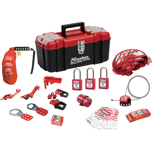Standard Lockout Kit with Zenex Thermoplastic Locks, Electrical/Valve Kit, 27 Components Cintas