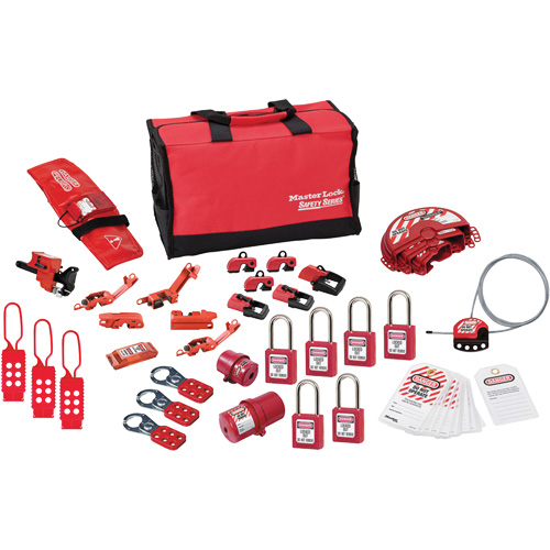 Premier Lockout Kit with Zenex Thermoplastic Locks, Electrical/Valve Kit, 34 Components Cintas
