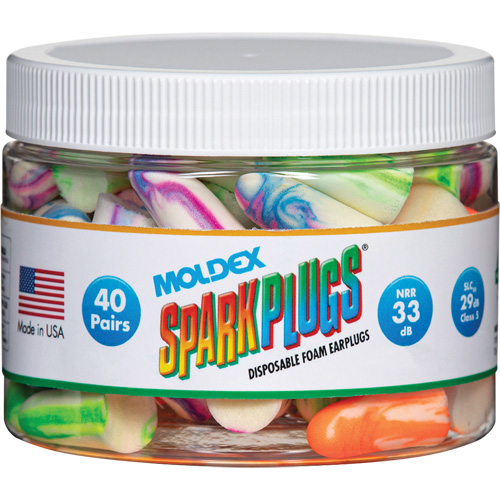 SparkPlugs Earplugs, Bulk - Canister Cintas