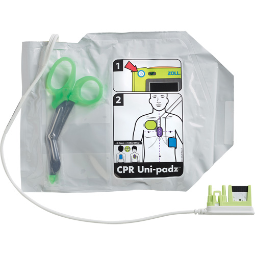 &eacute;lectrodes RCR pour adultes & enfants Uni-Padz, Zoll AED 3 Pour, Classe 4 Cintas