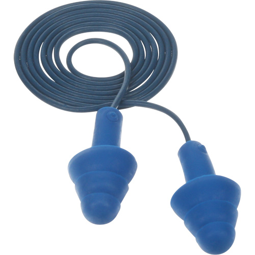Bouchons d'oreilles pr&eacute;moul&eacute;s E-A-R Ultrafit , Avec cordon, Taille unique, Vrac - Sac en poly, NRR dB NRR 25 dB Cintas