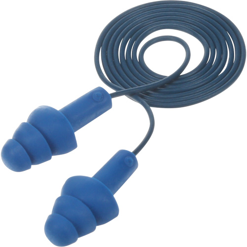 Bouchons d'oreilles pr&eacute;moul&eacute;s E-A-R Ultrafit , Avec cordon, Taille unique, Vrac - Sac en poly, NRR dB NRR 25 dB Cintas