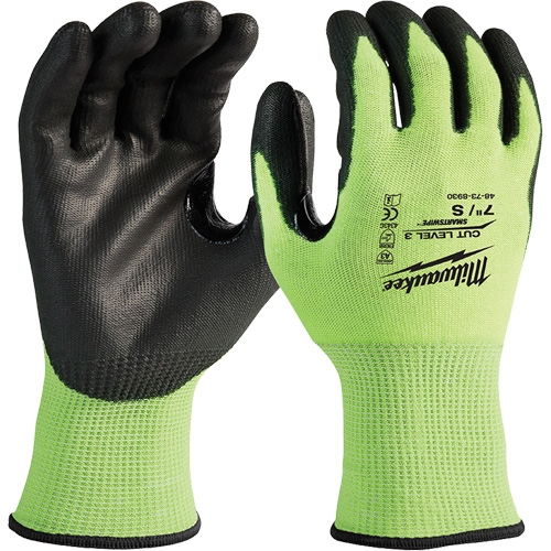 Gants haute visibilit&eacute; r&eacute;sistant aux coupures, Petit, Calibre 15, Rev&ecirc;tement Nitrile/Polyur&eacute;thane, ANSI/ISEA 105 niveau 3 Cintas