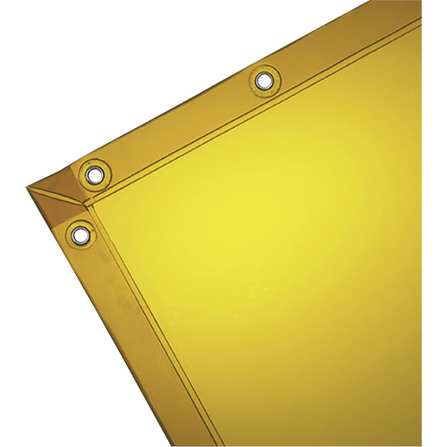 Rideau pour soudure, 72" x 96", Transparence &eacute;lev&eacute;, Jaune Cintas