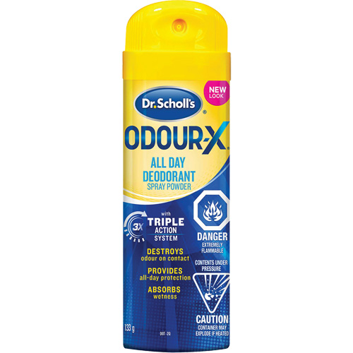 Poudre d&eacute;sodorisante &agrave; pulv&eacute;riser pour les pied Odour Destroyers Dr. Scholl's Cintas