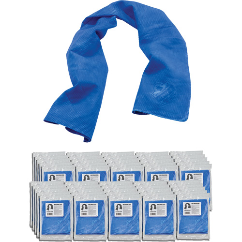 Serviette de refroidissement par &eacute;vaporation Chill-Its 6602, Bleu Cintas