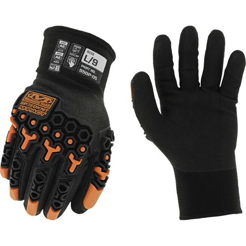 Speedknit M-Pact&reg; Thermal Gloves, 7, Nitrile Palm, Knit Wrist Cuff Cintas