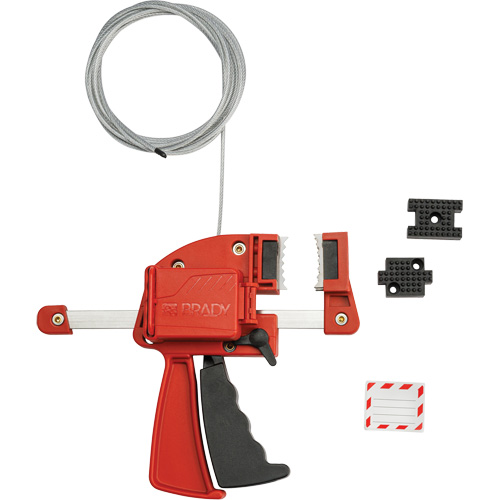 Red Clamping Cable Lockout, 8' Length Cintas