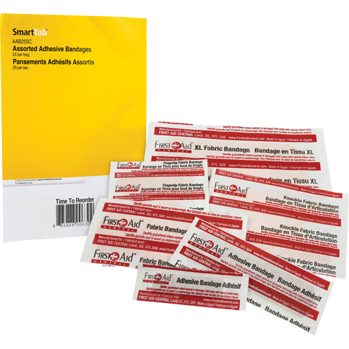 Recharge de bandages adh&eacute;sifs SmartCompliance, Assorti, Tissu/Plastique, Non st&eacute;rile Cintas
