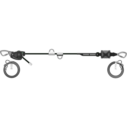 60' Rope Temporary Horizontal Lifeline, Kernmantle Cintas