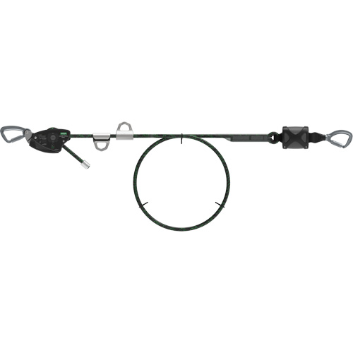 100' Rope Temporary Horizontal Lifeline, Kernmantle Cintas