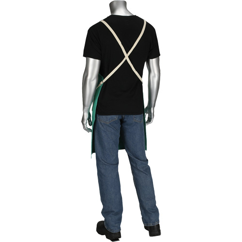 Tablier en satinette 100 % coton trait&eacute; FR Ironcat Dynamic, Salopette, Vert Cintas
