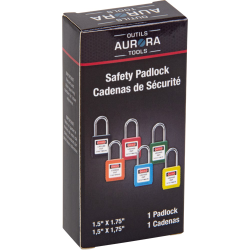 Verrouillage pour les consignations, Cadenas de s&eacute;curit&eacute;, Cl&eacute;s diff&eacute;rentes, Thermoplastique, Largeur de 1-1/2" Cintas