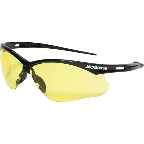 Safety Glasses, Amber Lens, Anti-Scratch, ANSI Z87+/Meets/Exceeds CSA Z94.3 Cintas