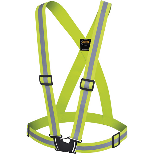 5497 Bretelles de s&eacute;curit&eacute;, Jaune lime haute visibilit&eacute;, Couleur r&eacute;fl&eacute;chissante Argent, Taille unique Cintas