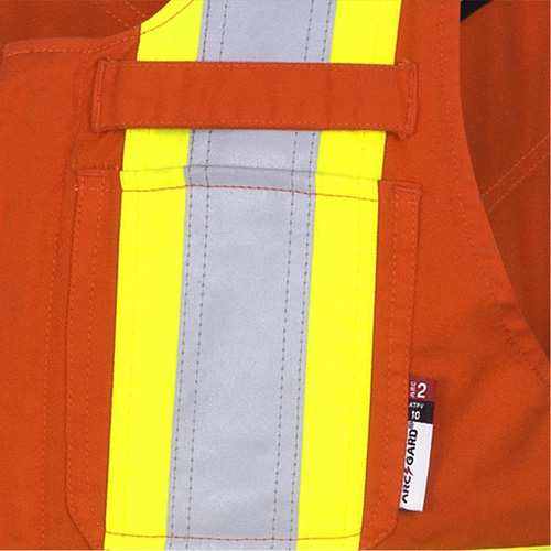 7712 FR-Tech&reg; Flame-Resistant Overalls, Small, High Visibility Orange Cintas