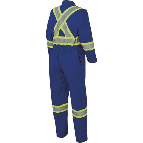 7706 Combinaison ignifuge FR-Tech avec fermetures &agrave; glissi&egrave;re aux jambes, Taille 36, Bleu royal, 9,7 cal/cm² Cintas