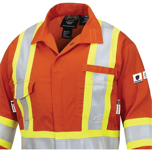 7702W Combinaison FR-Tech ignifuge/contre les arcs pour femme, Taille T-petit, Orange haute visibilit&eacute;, 10 cal/cm² Cintas