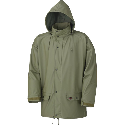 D7000 Stretch Rain Jacket, Polyurethane, X-Small, Green Cintas