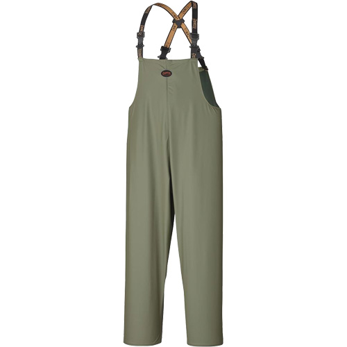 D7020 Dry King&reg; Stretch Bib Pants, X-Small, Polyurethane, Green Cintas